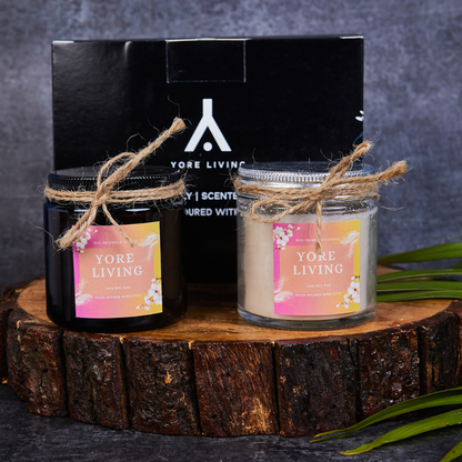 "BOHO-VIBE"- Set of 2 Scented Soy Wax Candles