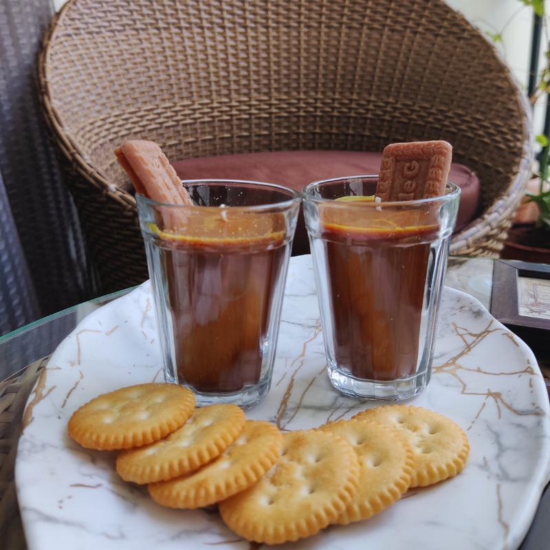 "CHAI-BISCUIT" Soy Wax Scented Candles (Set of 2)